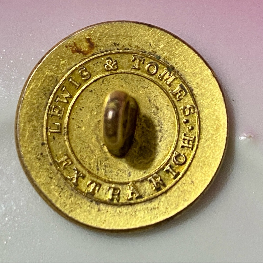Pre Civil War Lewis & Tomes Extra Rich Engineer Button Alberts #EG-3 1820-1840 - Picture 2 of 2